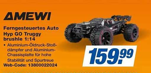 Ferngesteuertes Auto Hyp GO Truggy brushle 1:14