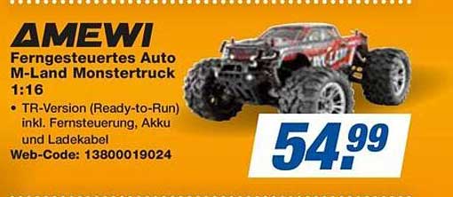 Ferngesteuertes Auto M-Land Monstertruck 1:16
