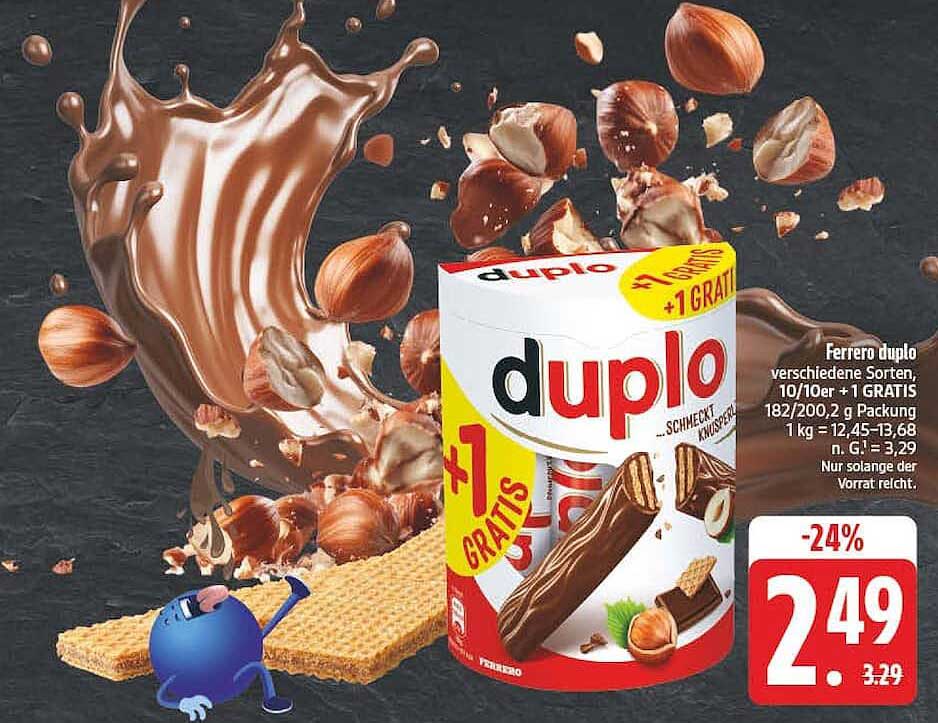 Ferrero duplo verschiedene Sorten, 10/10er + 1 GRATIS, 182/200,2 g Packung