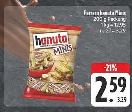 Ferrero hanuta Minis 200 g Packung