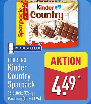 FERRERO Kinder Country Sparpack
