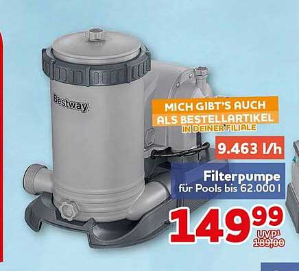 Filterpumpe für Pools bis 62.000 l