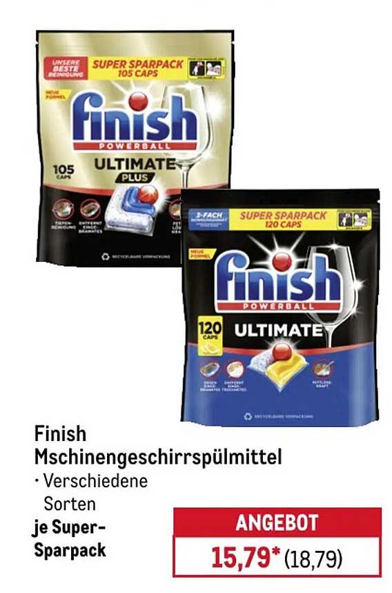 Finish Mschinengeschirrspülmittel · Verschiedene Sorten je Super-Sparpack