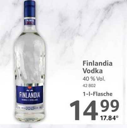 Finlandia Vodka 40 % Vol. 42 802 1-l-Flasche