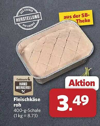 Fleischkäse roh 400-g-Schale (1 kg = 8.73)