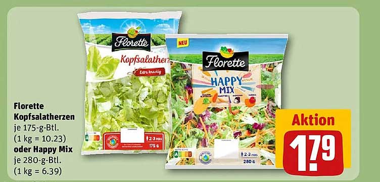 Florette Kopfsalatherzen oder Happy Mix