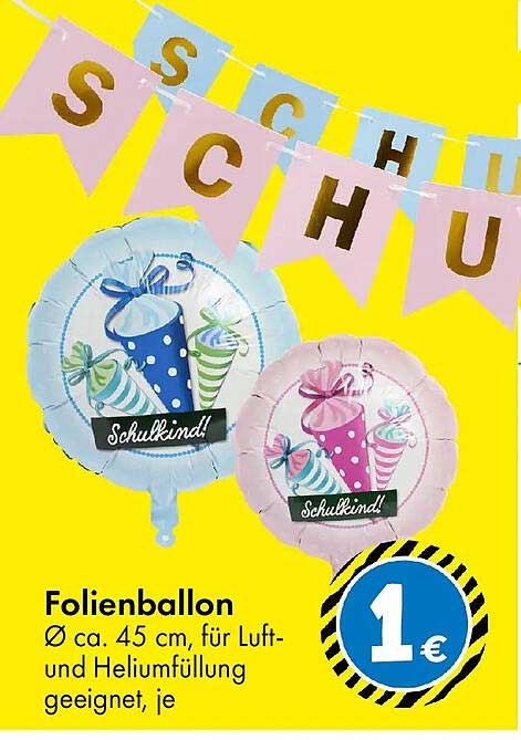 Folienballon Ø ca. 45 cm, für Luft- und Heliumfüllung geeignet, je