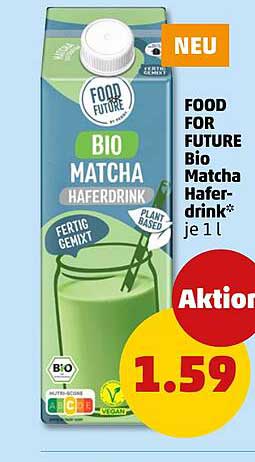 FOOD FOR FUTURE Bio Matcha Haferdrink 1 l