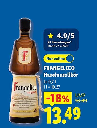 FRANGELICO Haselnusslikör