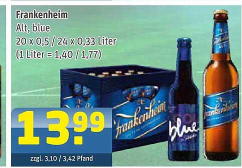 Frankenheim Alt, blue 20 x 0,5 / 24 x 0,33 Liter
