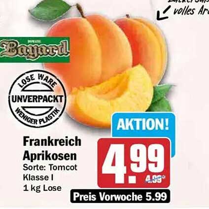 Frankreich Aprikosen Sorte: Tomcot Klasse I 1 kg Lose