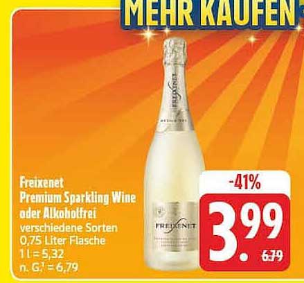 Freixenet Premium Sparkling Wine oder Alkoholfrei verschiedene Sorten 0.75 Liter Flasche