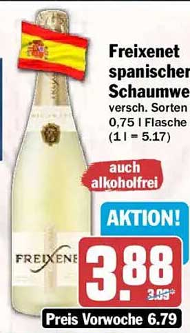 Freixenet spanischer Schaumwein versch. Sorten