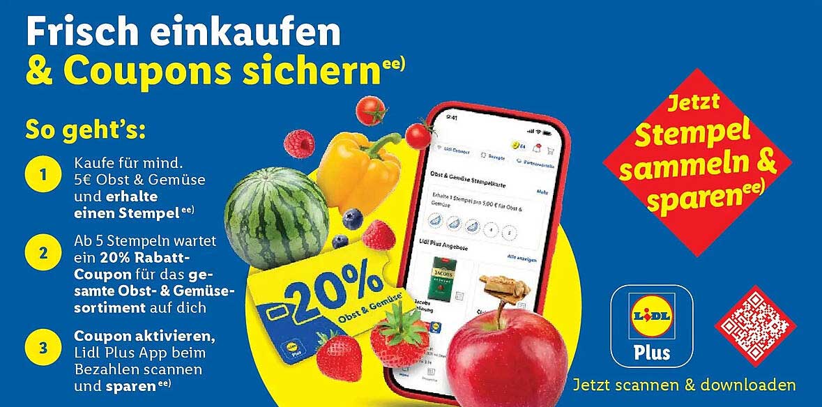 Frisch einkaufen & Coupons sichern