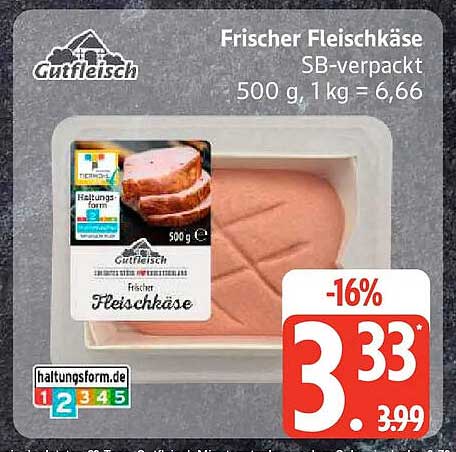 Frischer Fleischkäse SB-verpackt