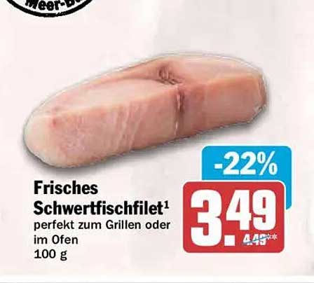 Frisches Schwertfischfilet¹ perfekt zum Grillen oder im Ofen 100 g