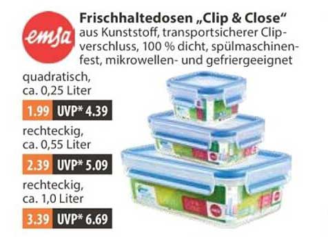 Frischhaltedosen „Clip & Close“