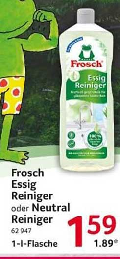 Frosch Essig Reiniger oder Neutral Reiniger