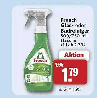 Frosch Glas- oder Badreiniger 500/750-ml-Flasche (1 l ab 2.39)