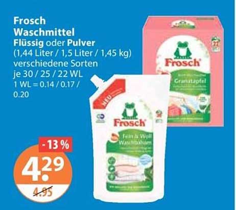 Frosch Waschmittel Flüssig oder Pulver