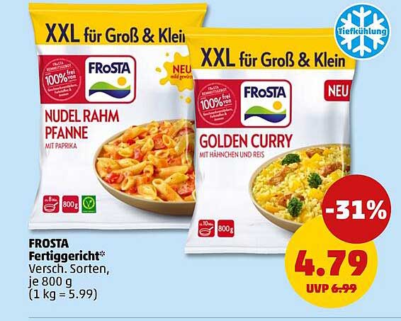 FROSTA Fertiggericht* Versch. Sorten, je 800 g (1 kg = 5.99)
