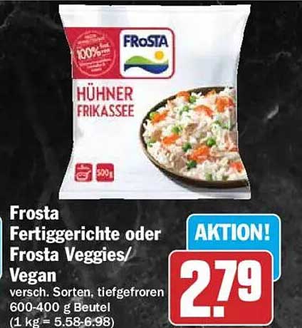 Frosta Fertiggerichte oder Frosta Veggies/Vegan