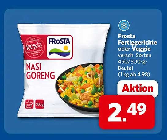 Frosta Fertiggerichte oder Veggie versch. Sorten 450/500-g-Beutel