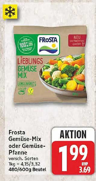 Frosta Gemüse-Mix oder Gemüse-Pfanne versch. Sorten 1kg