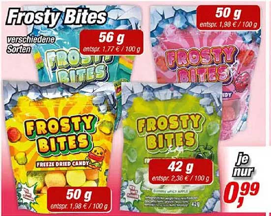 Frosty Bites verschiedene Sorten