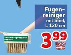 Fugenreiniger mit Stiel, L 120 cm