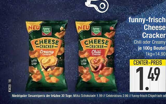 funny-frisch Cheese Cracker Chili oder Creamy je 100g Beutel