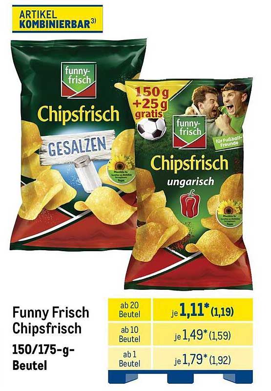 Funny Frisch Chipsfrisch 150/175-g-Beutel