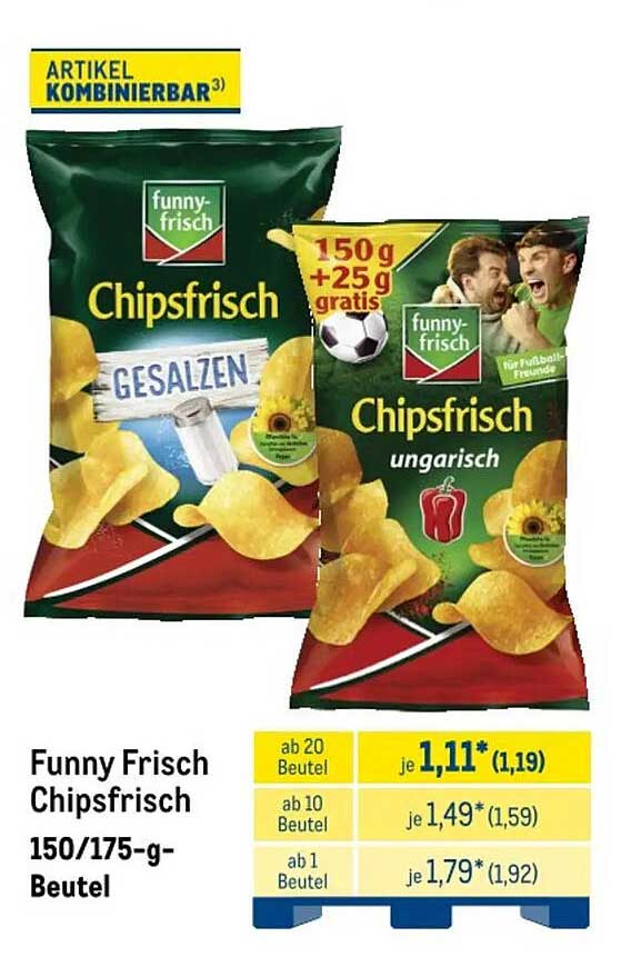 Funny Frisch Chipsfrisch 150/175-g-Beutel