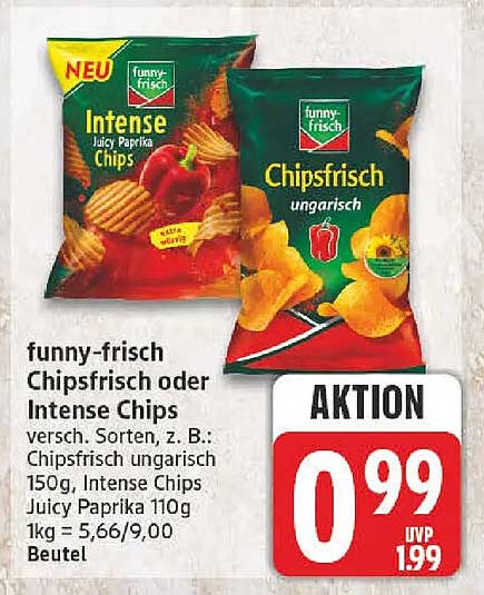 funny-frisch Chipsfrisch oder Intense Chips