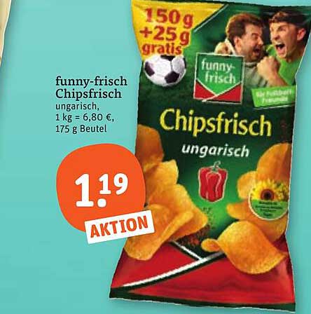 funny-frisch Chipsfrisch ungarisch, 175 g Beutel