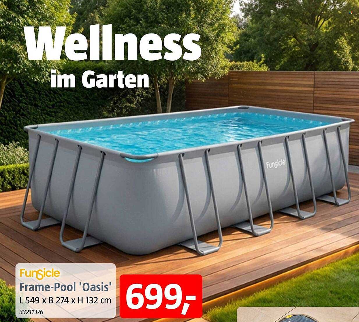 FunSicle Frame-Pool 'Oasis' L 549 x B 274 x H 132 cm