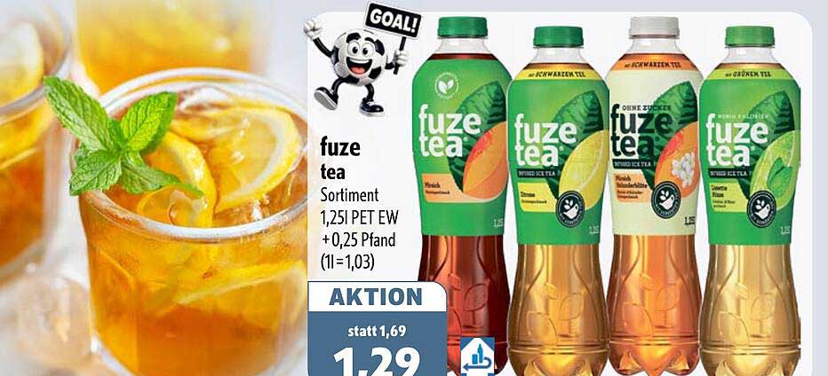 fuze tea Sortiment 1,25l PET EW +0,25 Pfand (1l=1,03)