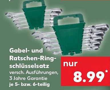 Gabel- und Ratschen-Ring-schlüsselsatz