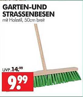 GARTEN-UND STRASSENBESEN mit Holzstiel, 50cm breit