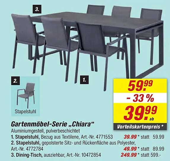Gartenmöbel-Serie „Chiara“