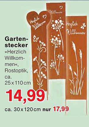 Gartenstecker »Herzlich Willkommen«