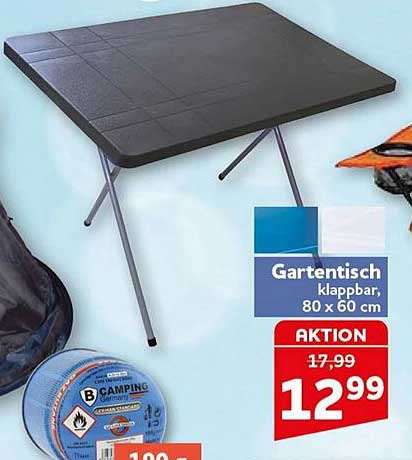 Gartentisch klappbar, 80 x 60 cm
