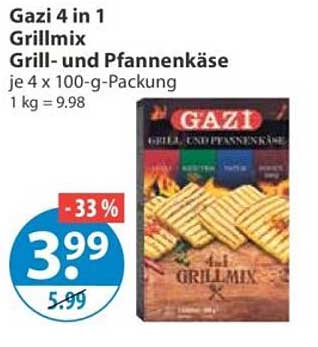 Gazi 4 in 1 Grillmix Grill- und Pfannenkäse