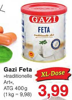 Gazi Feta »traditionelle Art« ATG 400 g (1 kg = 9,98)