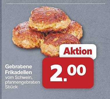 Gebratene Frikadellen vom Schwein, pfannengebraten Stück