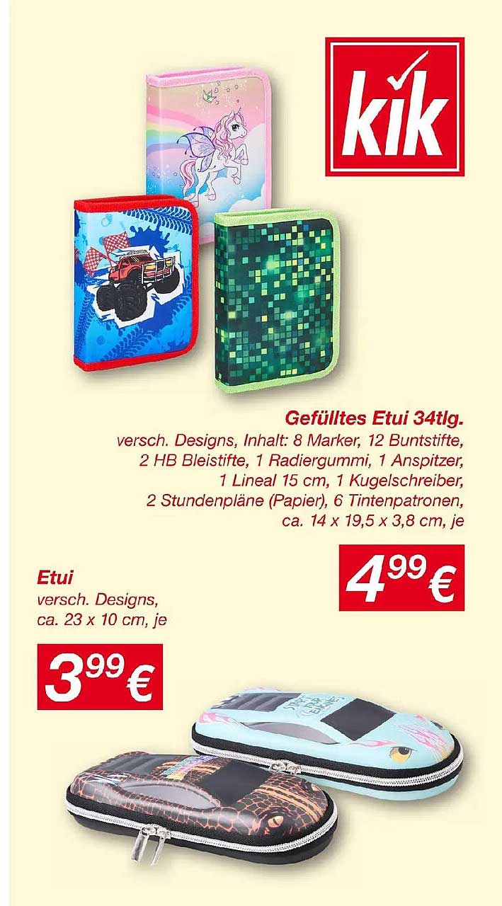 Gefülltes Etui 34tlg.