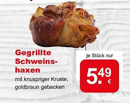 Gegrillte Schweins-haxen mit knuspriger Kruste, goldbraun gebacken