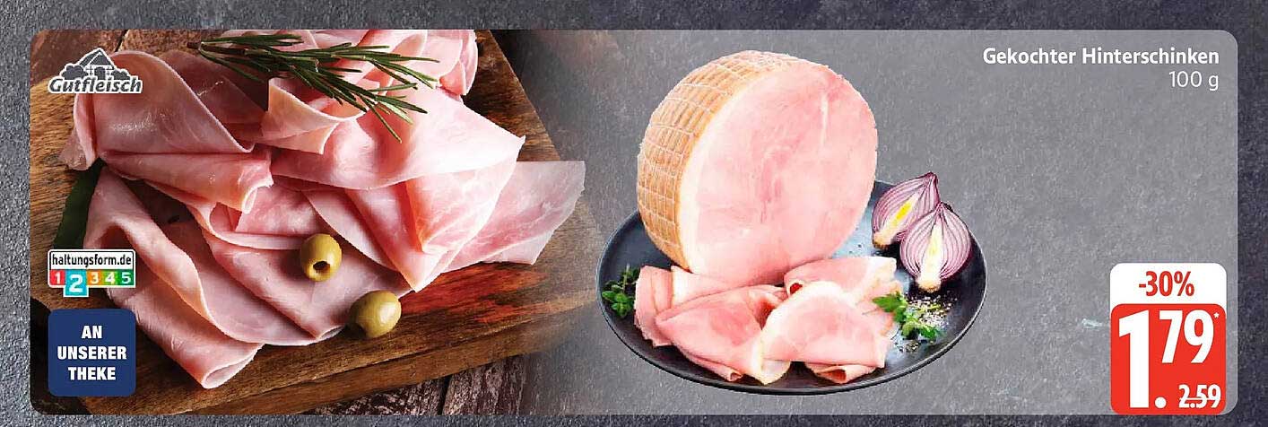 Gekochter Hinterschinken 100 g