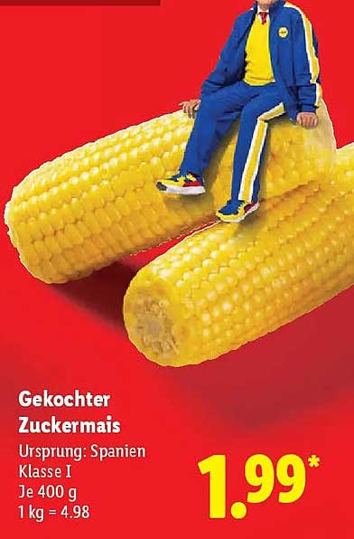 Gekochter Zuckermais