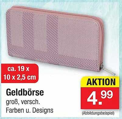 Geldbörse groß, versch. Farben u. Designs